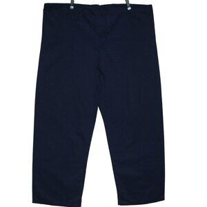 Soft Scrubs Pants Unisex 2XL x 32" Navy Blue Drawstring Cargo